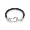 Crochet Leather Bracelet Black