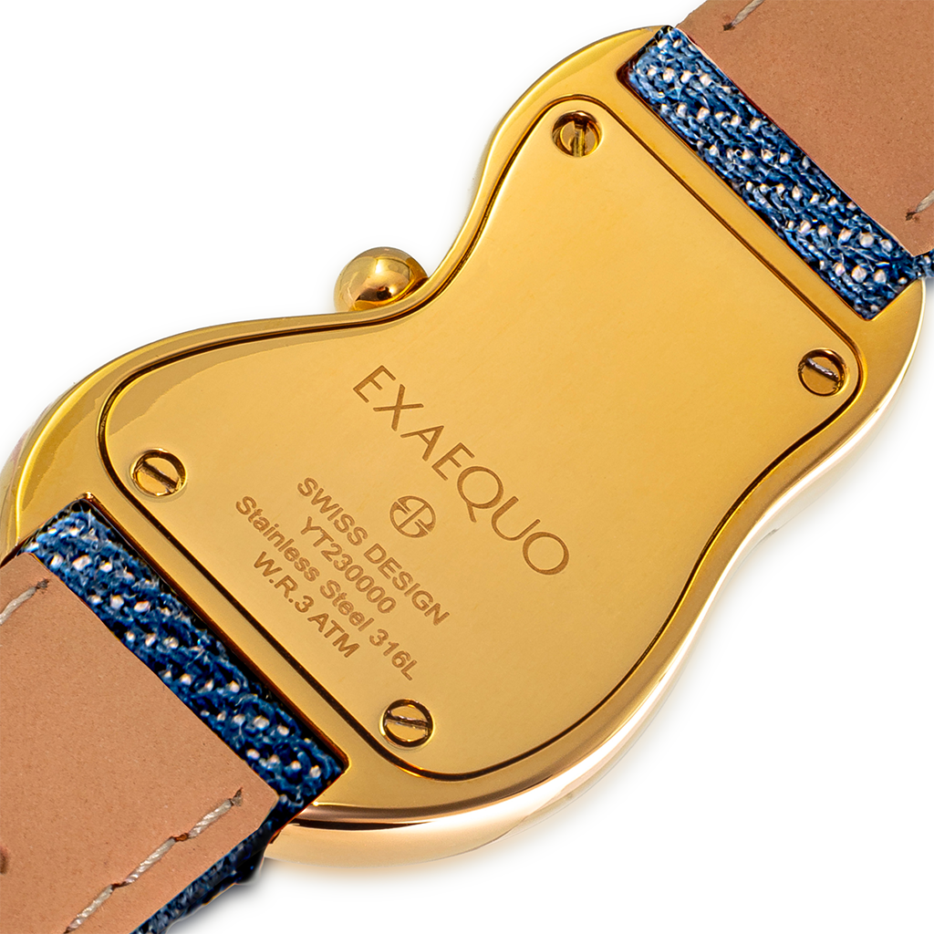 Classic Melting Stainless Steel 316L Denim - PVD Yellow Gold