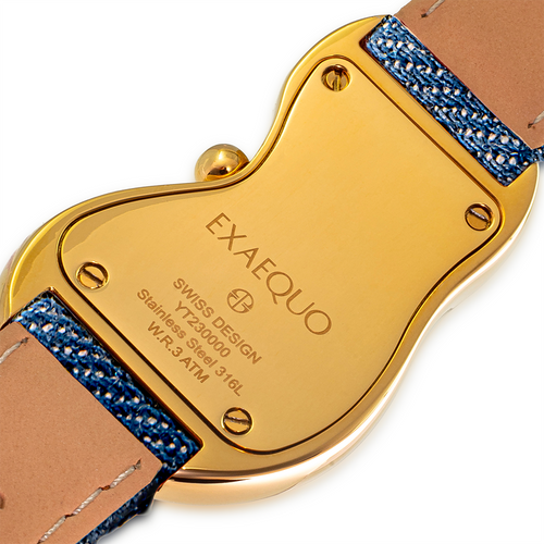 Classic Melting Stainless Steel 316L Denim - PVD Yellow Gold