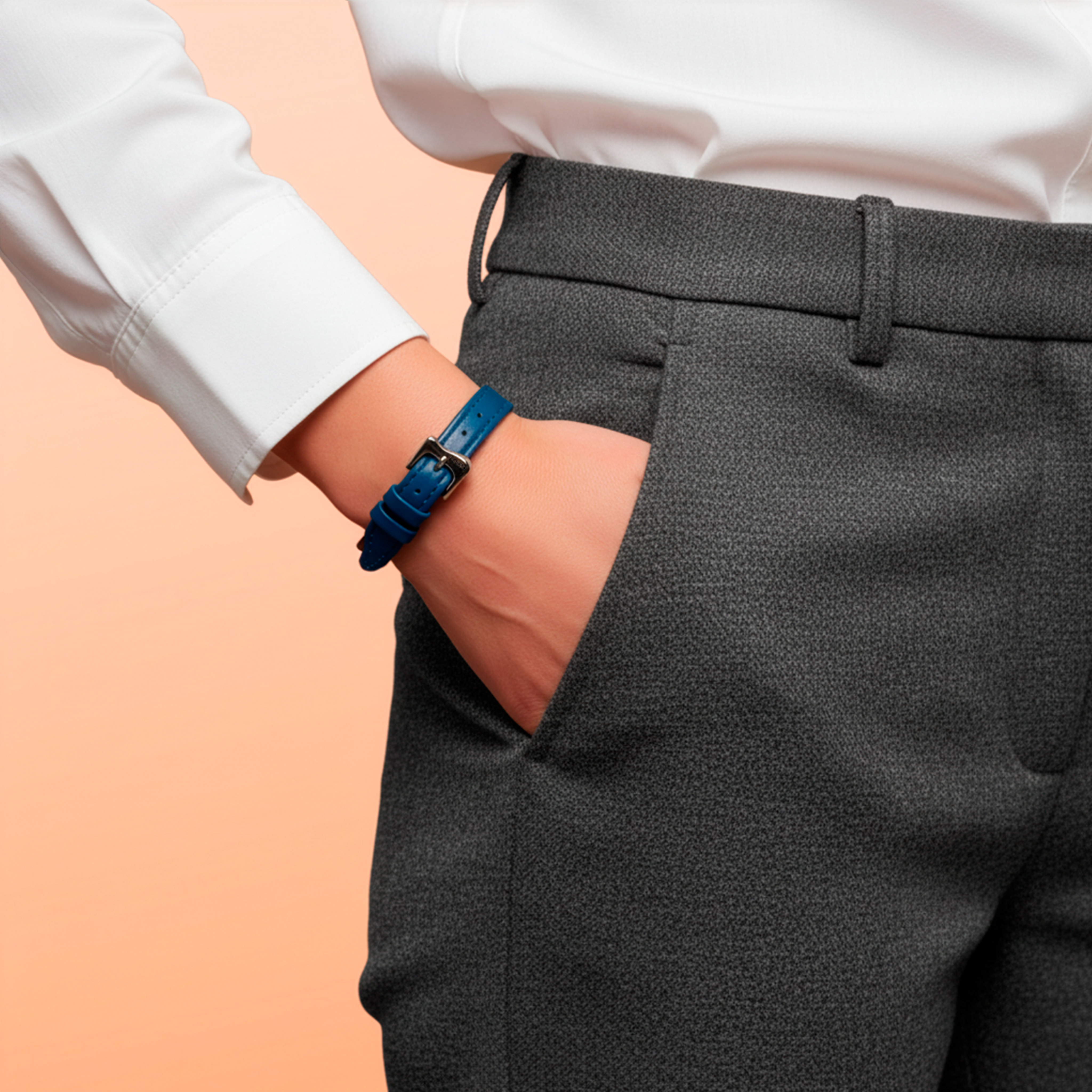 Seconda Pelle Bracelet Flat Blue