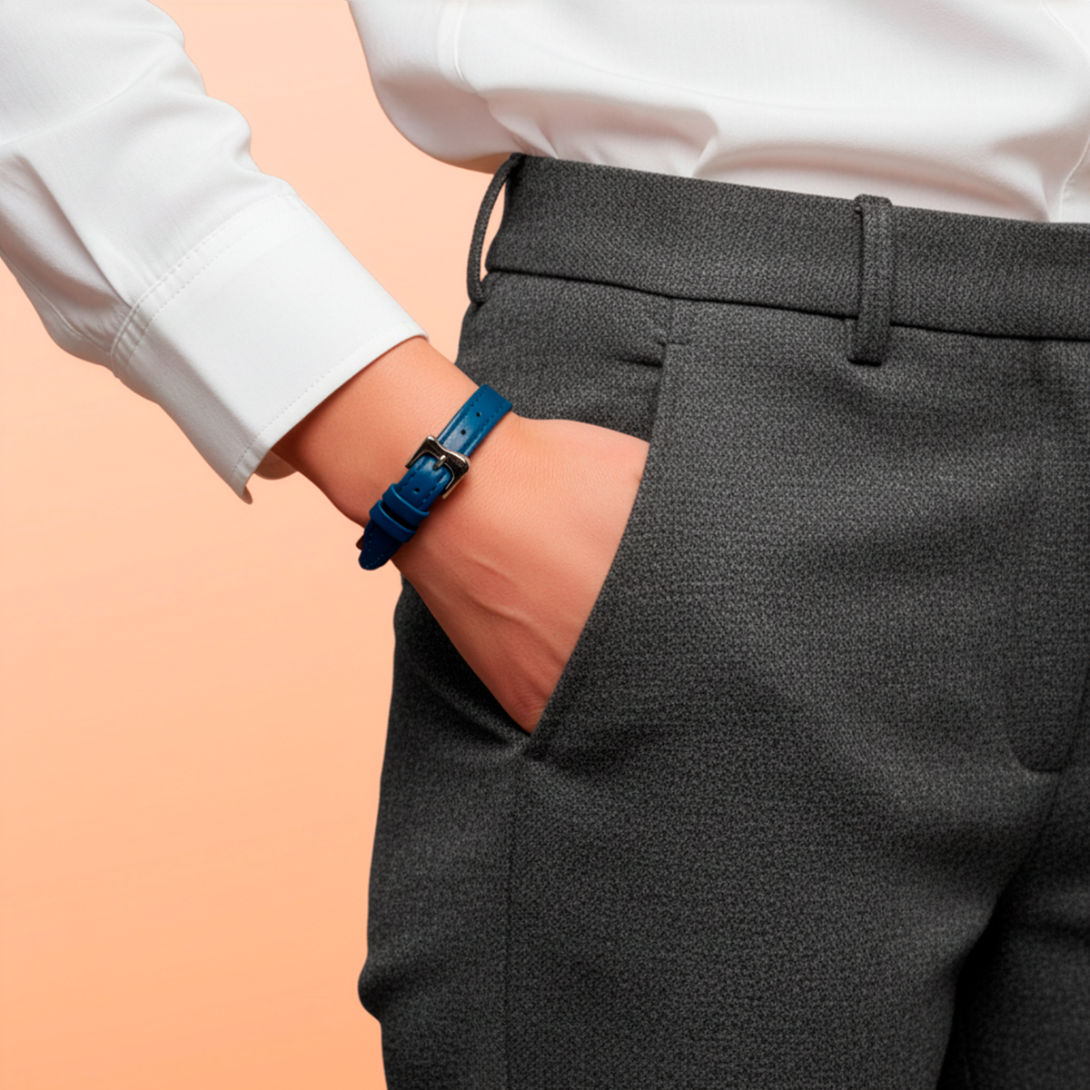 Seconda Pelle Bracelet Flat Blue