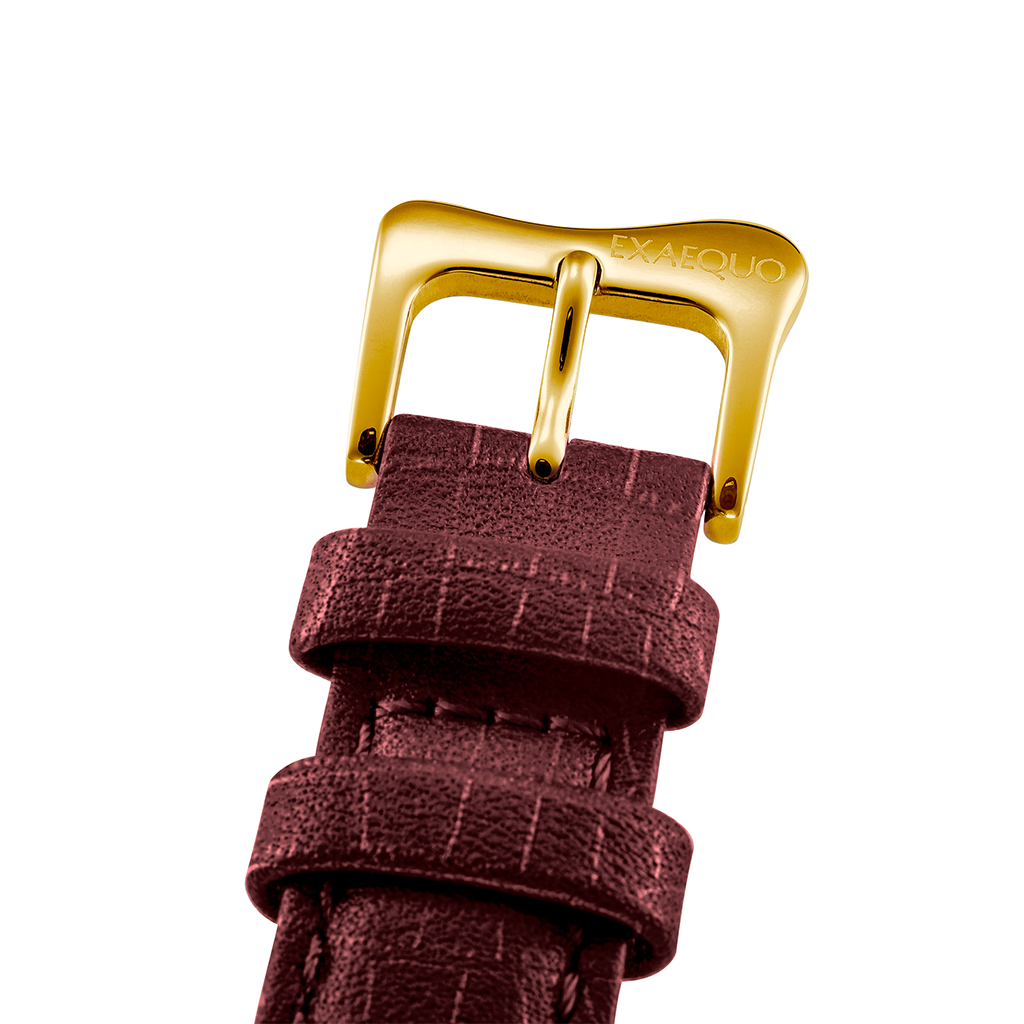 Classic Melting Stainless steel 316L Burgundy - PVD Yellow Gold