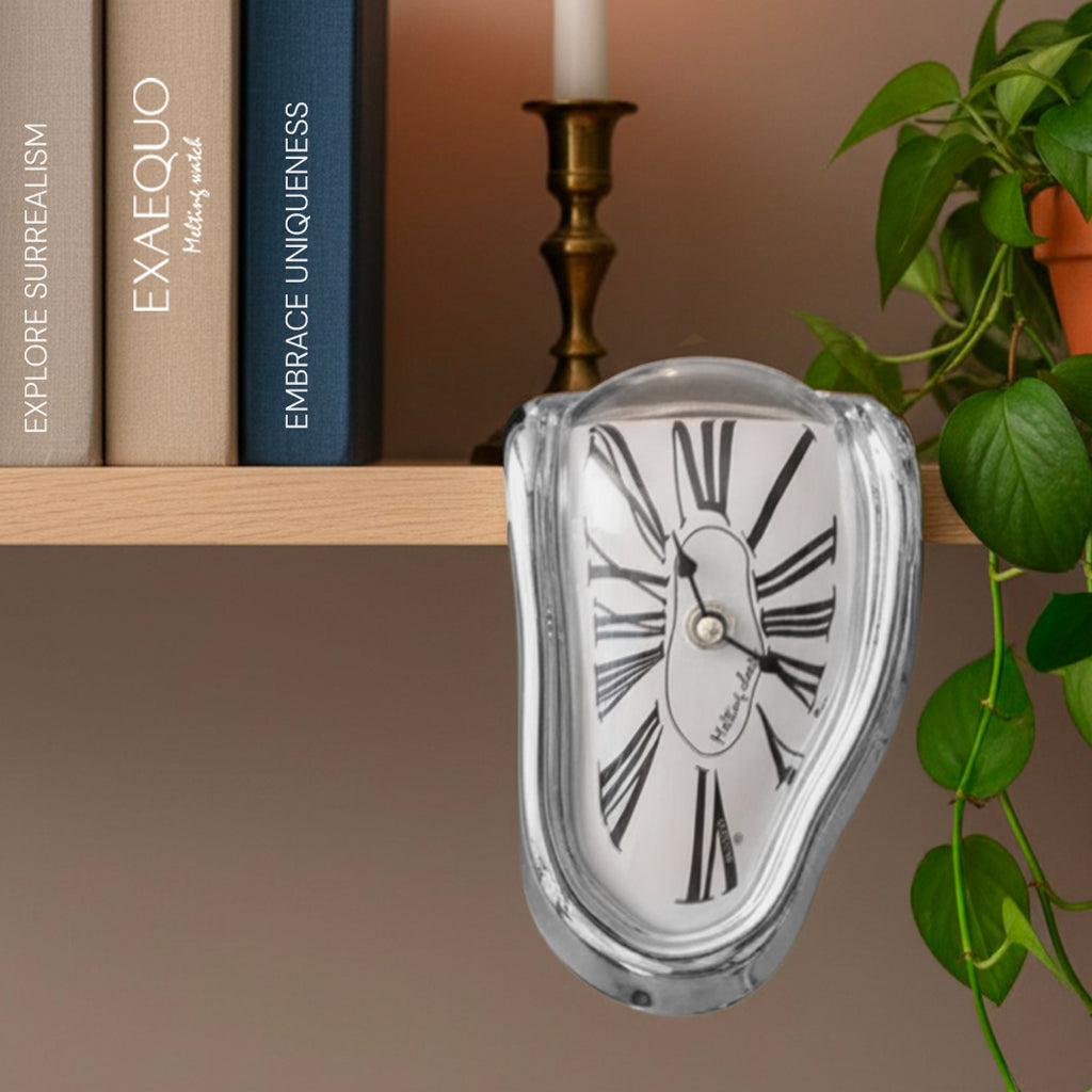 Melting Clock - ABS Silver Color Case - White Dial