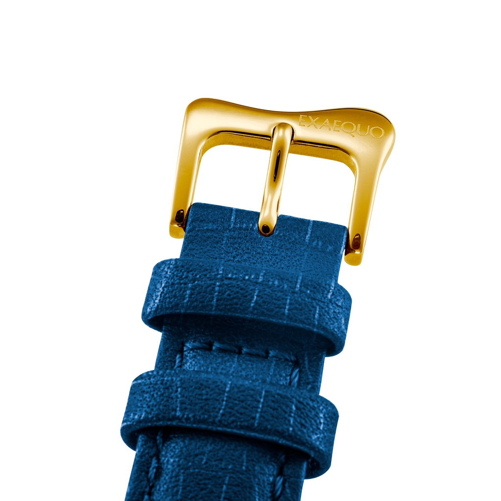 Classic Melting Watch Stainless steel 316L Blue - PVD Yellow Gold