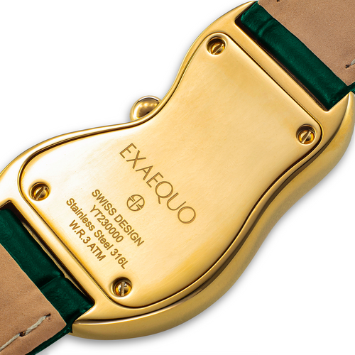 Classic Melting Stainless steel 316L Green - PVD Yellow Gold