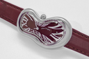 Melting Watch Silver Italian Burgundy