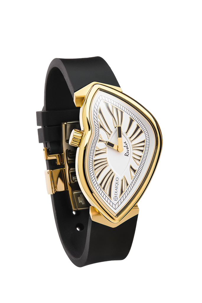 Revolve Melting Watch PVDYG ss316L White HS Code 9102.11.65