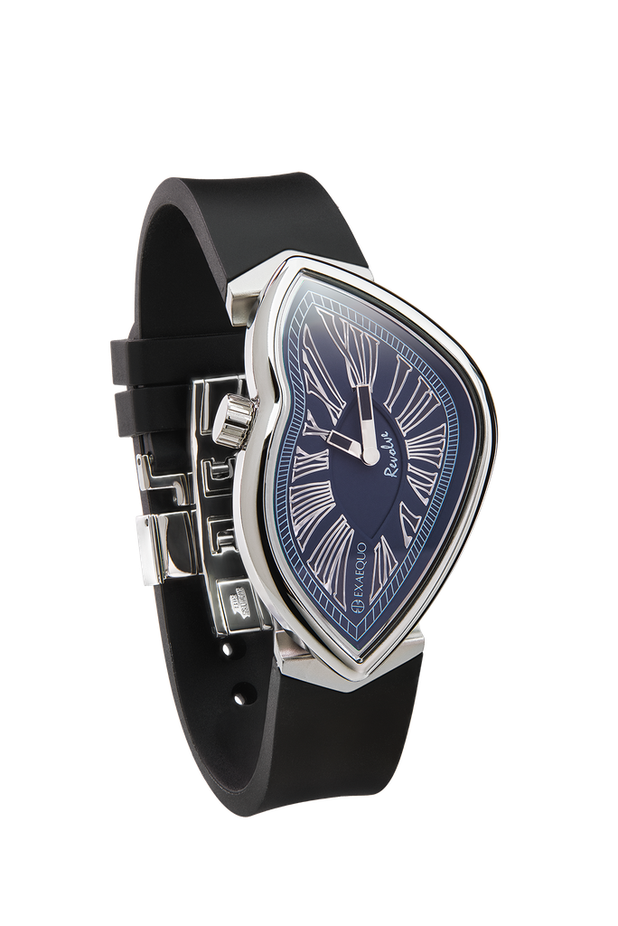 Revolve Melting Watch ss316L Blue HS Code 9102.11.65