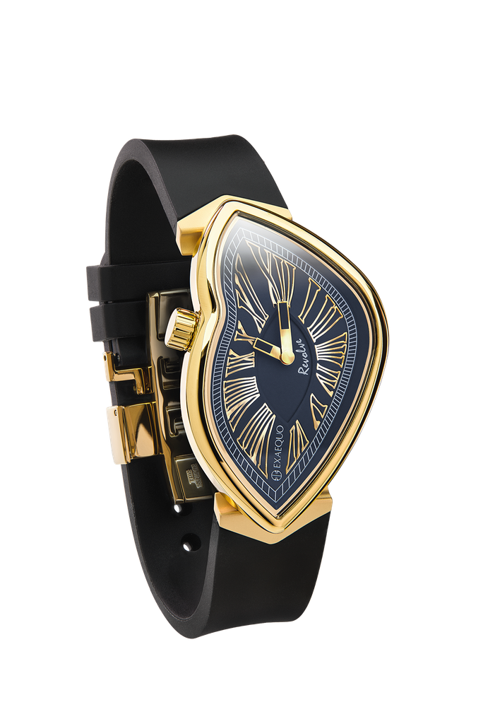 Revolve Melting Watch PVDYG ss316L Blue HS Code 9102.11.65