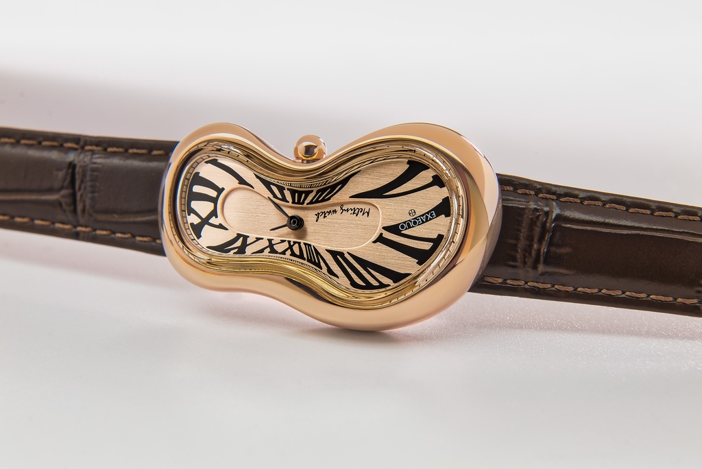 Classic Melting Watch PVDRG SS 316L Rose gold "one of 101" HS Code 9102.11.65