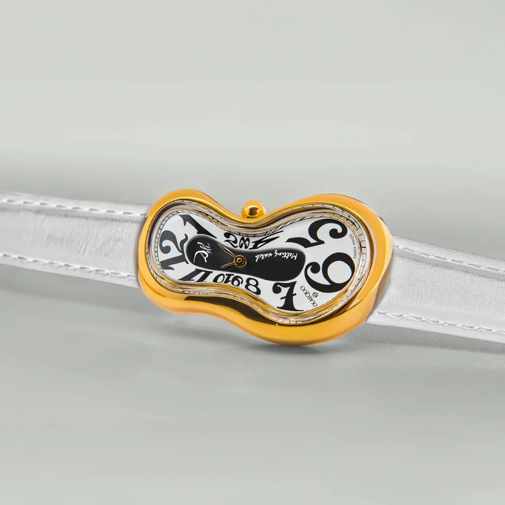 [DEX0002.0055] Dalì Classic Melting Watch Stainless steel 316L Black and White PVD Yellow Gold One of 329.webp