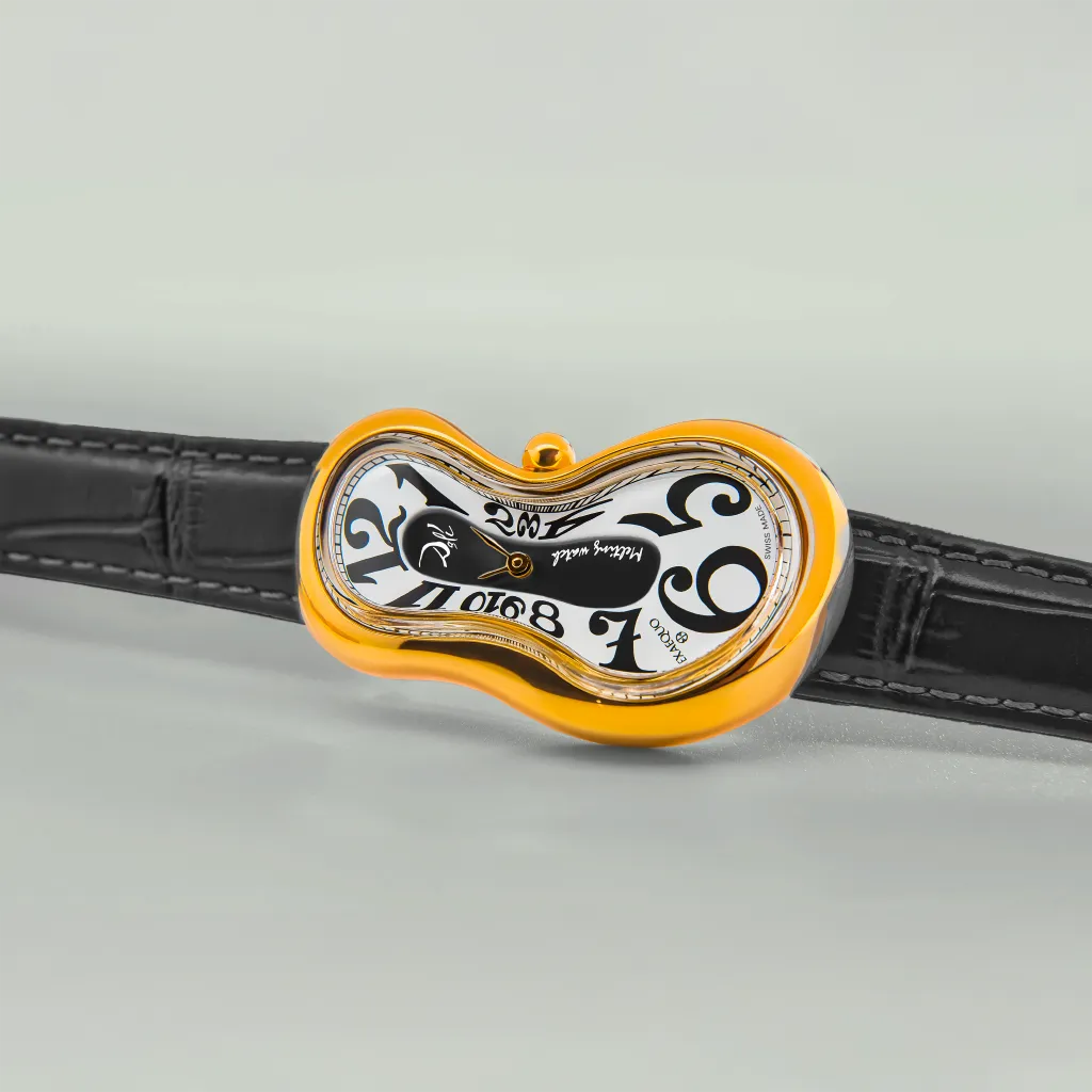 [DEX0002.0056] Dalì Classic Melting Watch Stainless steel 316L Black and White PVD Yellow Gold One of 329 copiar.webp