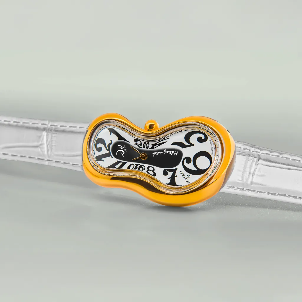 [DEX0002.0055] Dalì Classic Melting Watch Stainless steel 316L Black and White PVD Yellow Gold One of 329 copiar.webp
