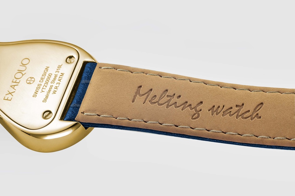 Melting Watch Gold Blue