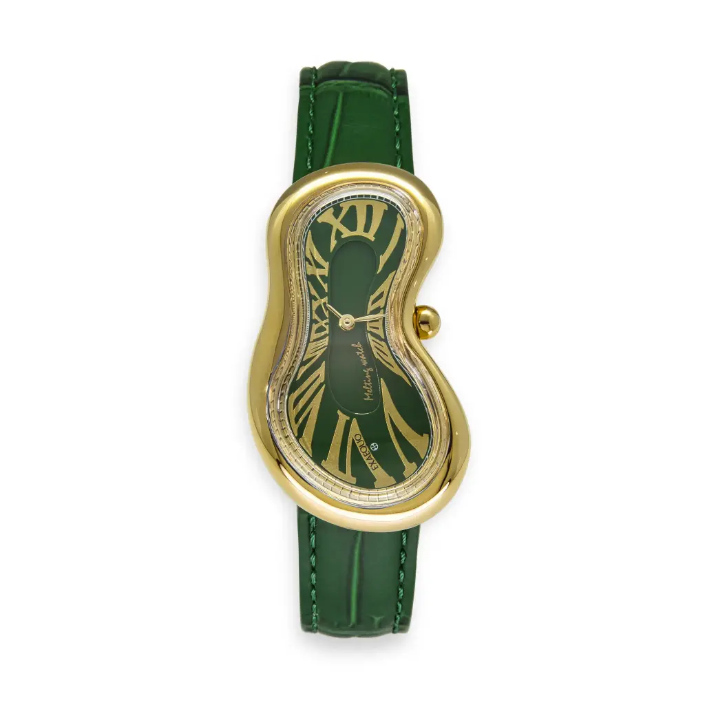 [EX0002.0005] Classic Melting Stainless Steel 316L Green - PVD Yellow Gold
