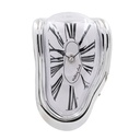 Melting Clock- ABS Silver Color Case - White Dial