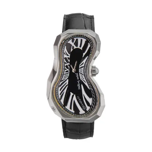 [EX0101.0001] Polyhedron Watch Sterling Silver 925 Black One of 101