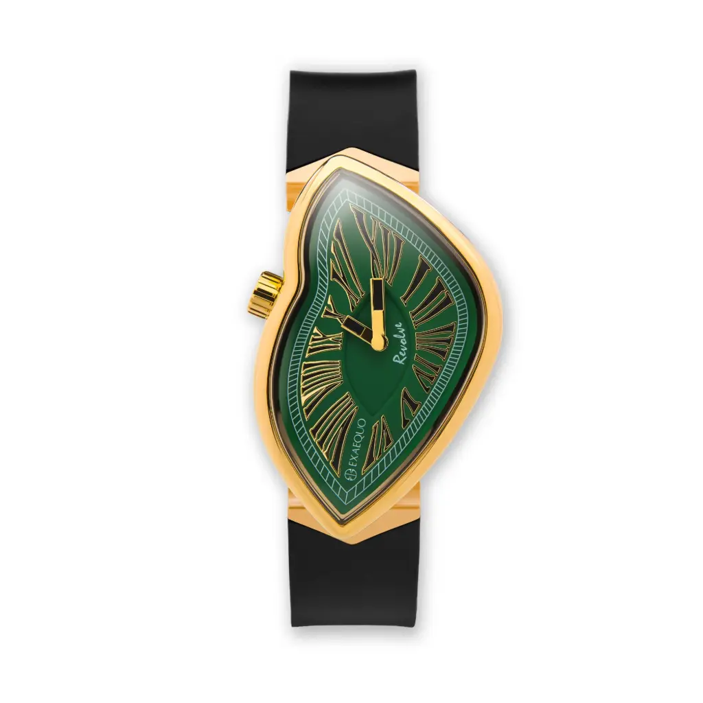 Revolve Melting Stainless Steel 316L Green - IP Yellow Gold Limited Edition One of 301