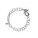 T-Bar Bracelet Sterling Silver 925 with Diamonds