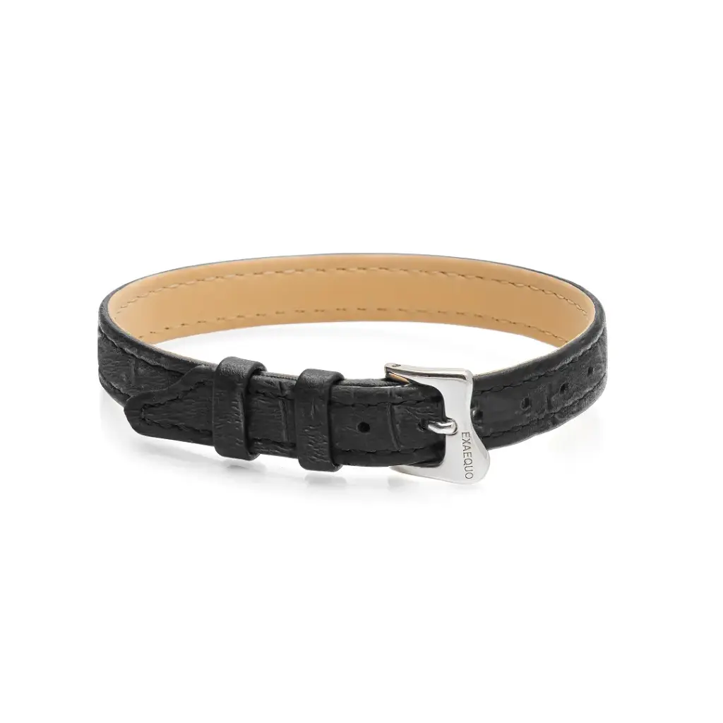 [EX10.57.1.0.S.2.1] Seconda Pelle Bracelet Croco Black (S)