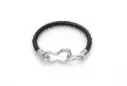 Crochet Leather Bracelet Black