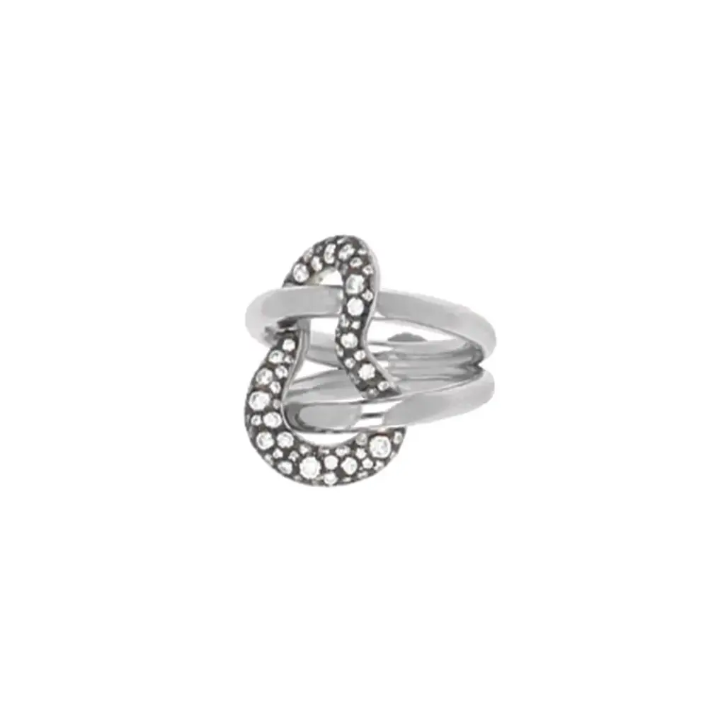 Infinity Ring Sterling Silver 925 with Diamonds