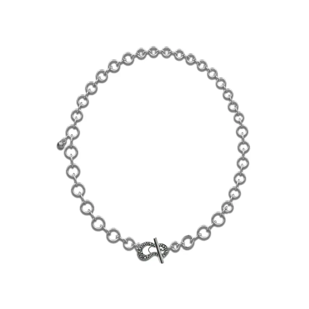 [EX10.23.1.1] T-Bar Necklace Sterling Silver 925 with Diamonds