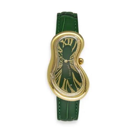 [EX0002.0005] Classic Melting Stainless steel 316L Green - PVD Yellow Gold
