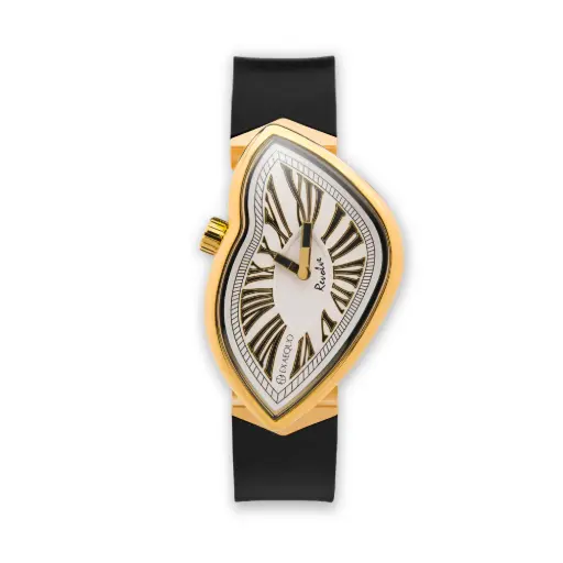 [EX0032.0002] Revolve Stainless steel 316L White - IP Yellow Gold