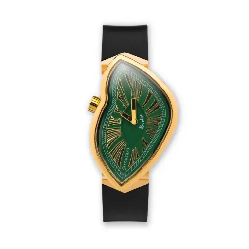 [EX0032.0005] Revolve Melting Stainless Steel 316L Green - IP Yellow Gold Limited Edition One of 301