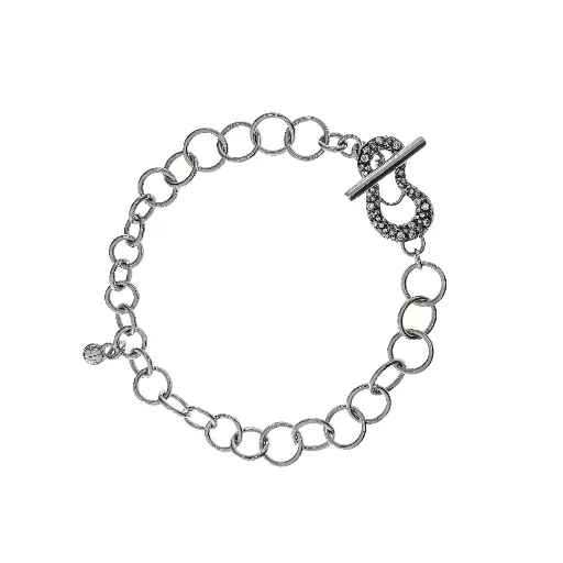 [EX10.43.1.1] T-Bar Bracelet Sterling Silver 925 with Diamonds