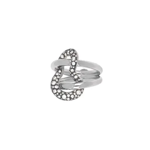 Infinity Ring Sterling Silver 925 with Diamonds
