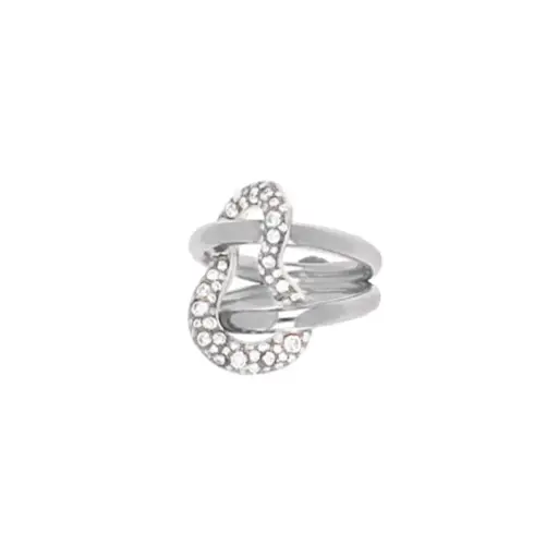 Infinity Ring White Gold 18K with Diamonds